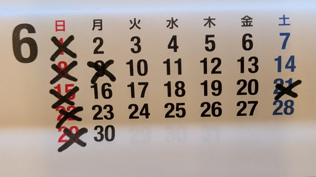 明日6月21日(土)は臨時休業いたします