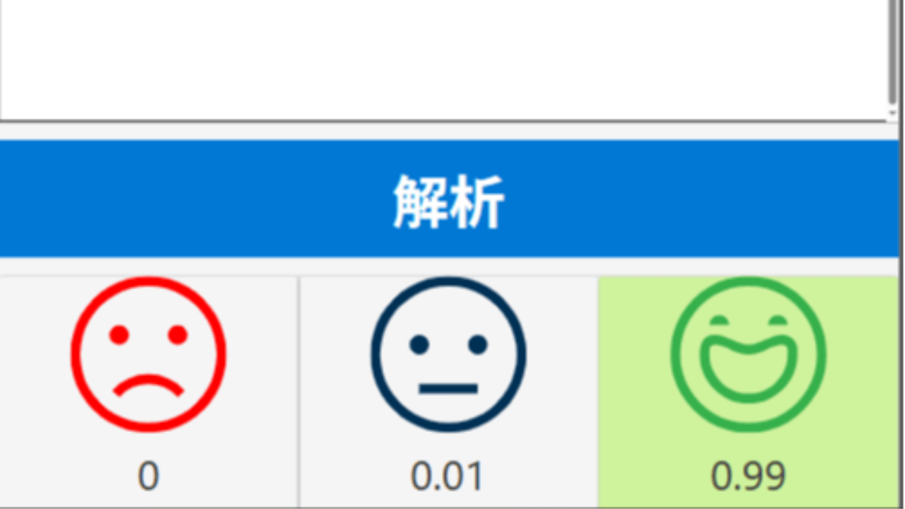 感情分析をするアプリ（サンプル）を作ってみました
