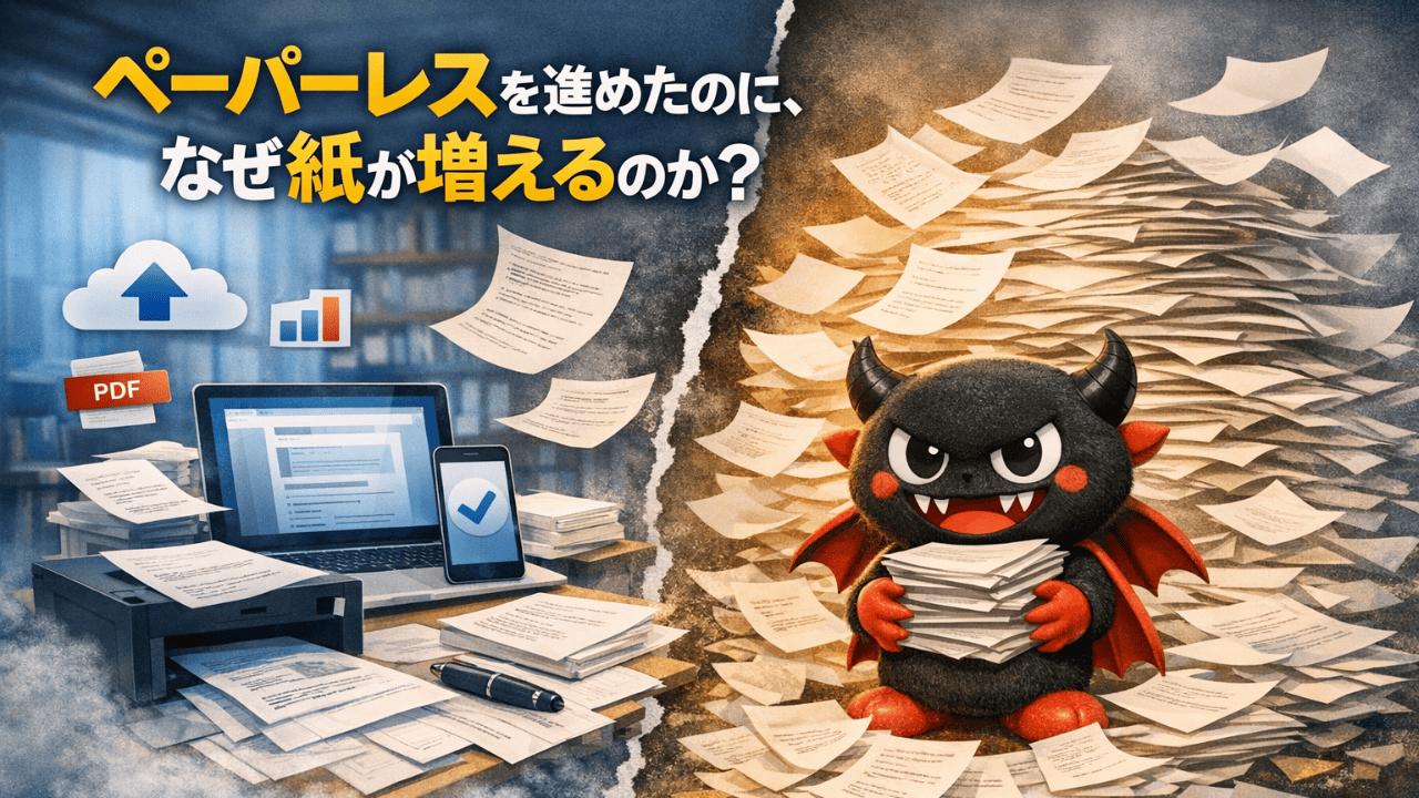 ​ペーパーレスを進めたのに、なぜ紙が増えるのか？