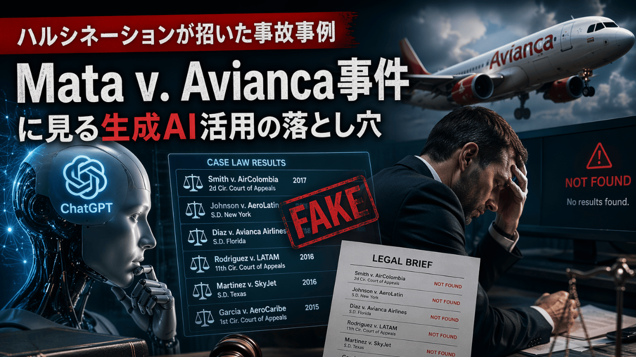 ハルシネーションが招いた事故事例 ― Mata v. Avianca事件に見る生成AI活用の落とし穴