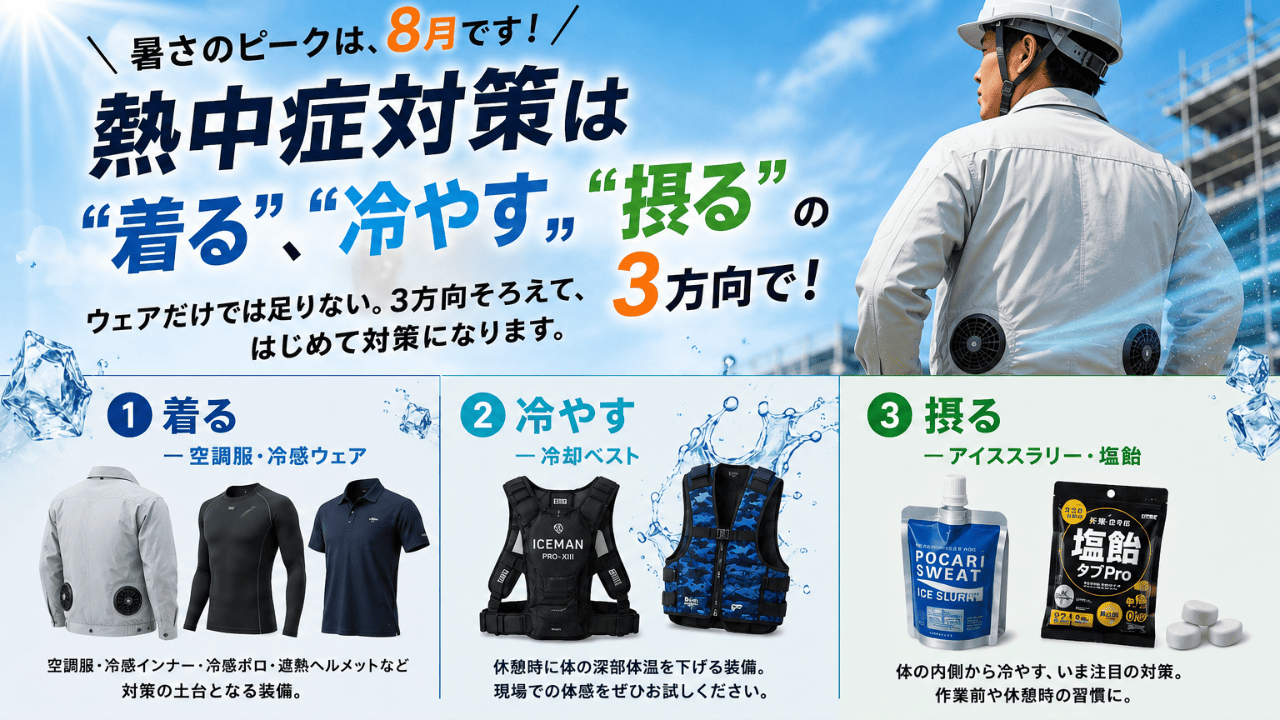 【8月が本番】「着る」だけでは足りない熱中症対策