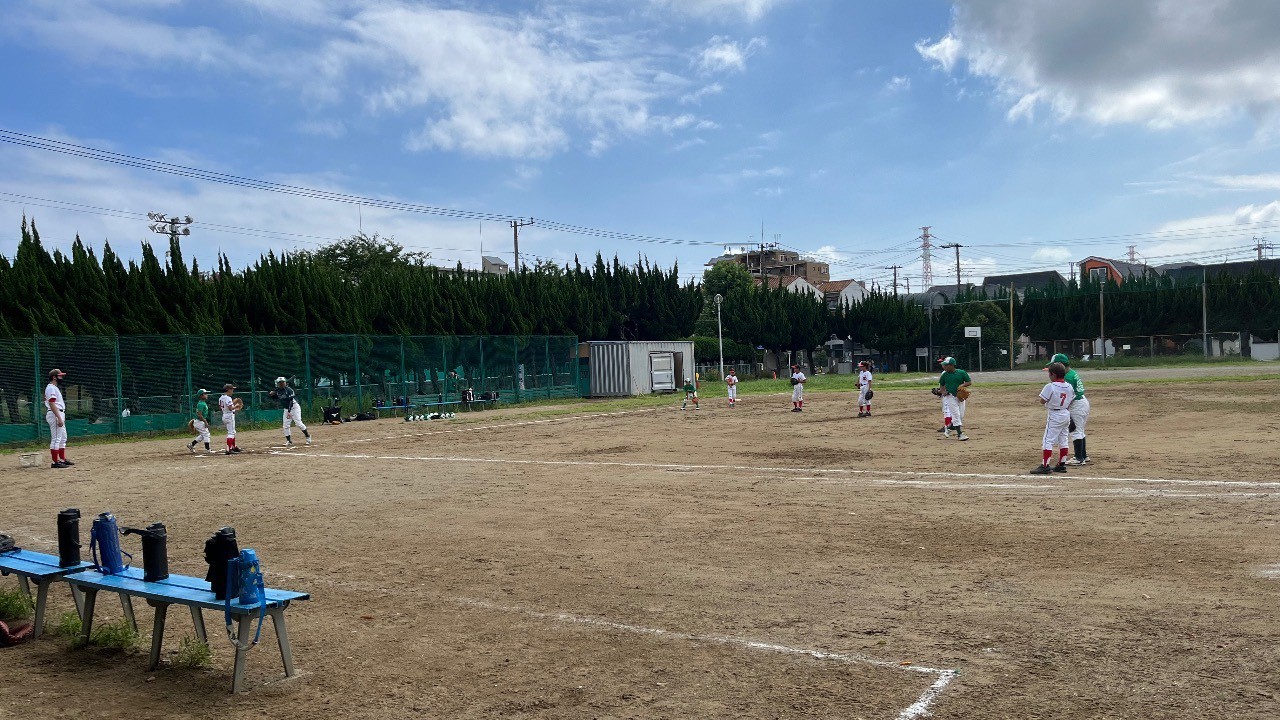 低学年、南行徳ホークスさんとの合同練習