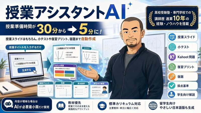 授業アシスタントAI 授業アシスタントAI